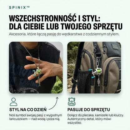 Mini Kołowrotek™ — Naszyjnik Wędkarski z Ruchomą Korbką