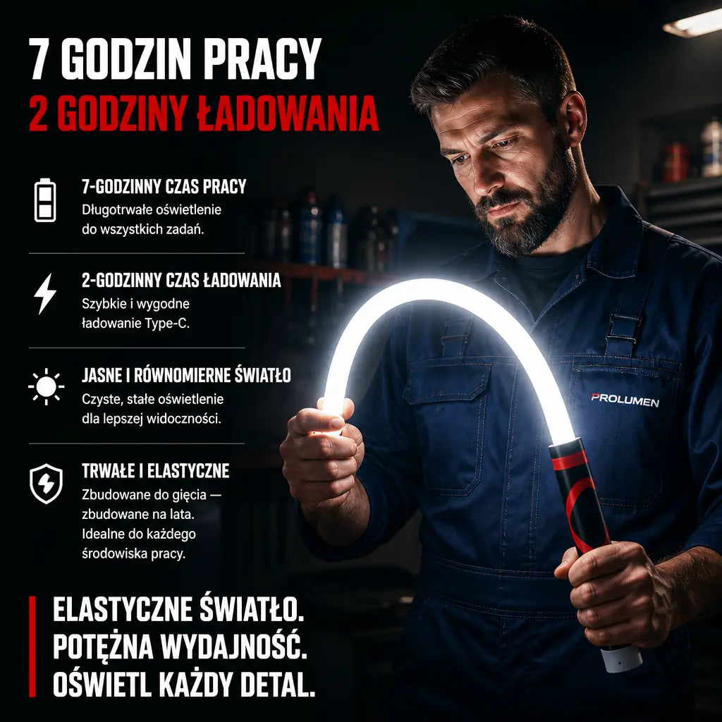 FlexRay™ — Elastyczna Lampka Warsztatowa LED